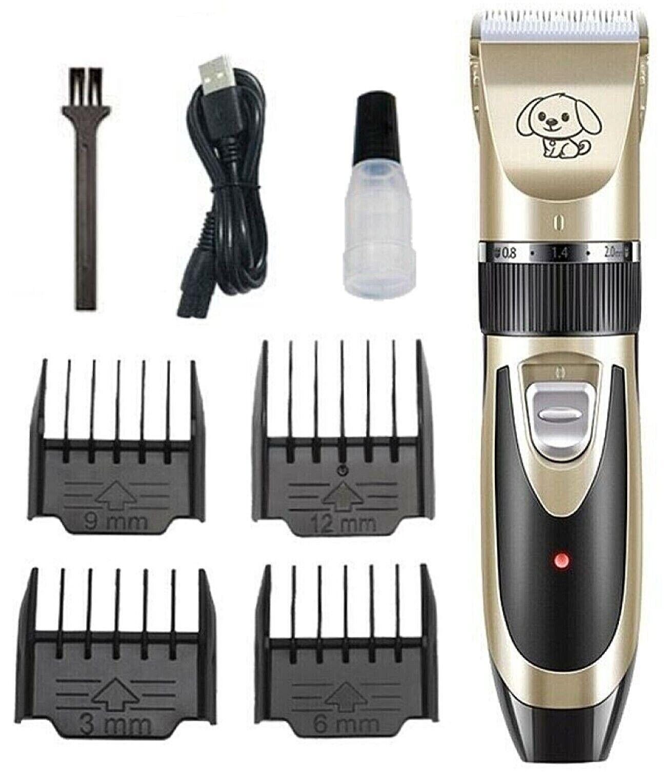 Professional Electric Pet Dog Hair Trimmer Rechargeable Animal Grooming Clippers Cat Shaver Haitcut Machine 110-240V AC - My Store